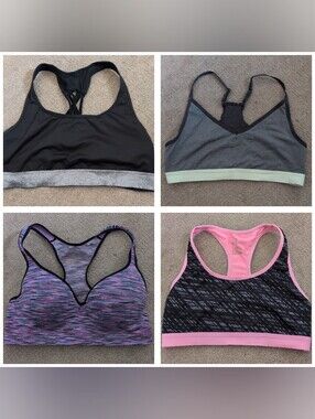 Set Of 4 MTA Sport Low To Medium Impact Sport Bras Variety Of Colors